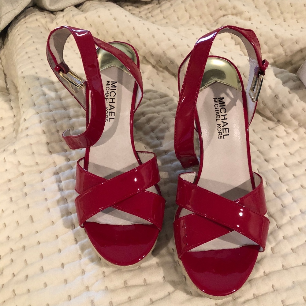 Michael Kors Red Wedges